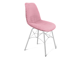 Обеденный стул SHT-ST29-С22 / SHT-S107 (розовый зефир/хром лак) во Владикавказе