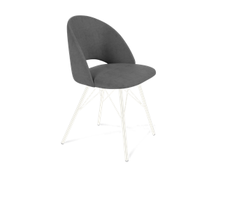 Обеденный стул SHT-ST34 / SHT-S37 (платиново-серый/белый муар) во Владикавказе