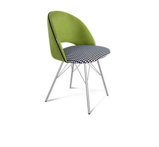 Обеденный стул SHT-ST34-3 / SHT-S37 (оливковый/гусиная лапка/хром лак) во Владикавказе