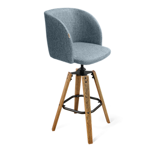 Полубарный стул SHT-ST33 / SHT-S93 (синий лед/браш.коричневый/черный муар) во Владикавказе