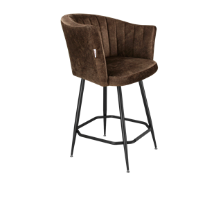 Полубарный стул SHT-ST42-1 / SHT-S148-1 (кофейный трюфель/черный муар) во Владикавказе