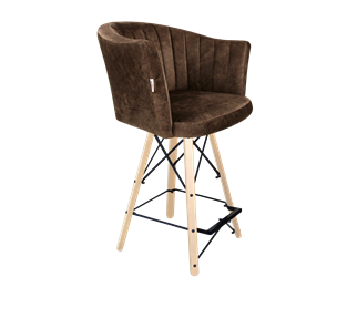 Полубарный стул SHT-ST42-1 / SHT-S80-1 (кофейный трюфель/прозрачный лак/черный) во Владикавказе
