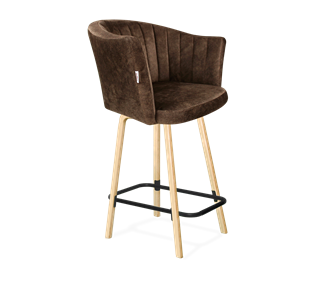 Полубарный стул SHT-ST42-1 / SHT-S94-1 (кофейный трюфель/прозрачный лак/черный муар) во Владикавказе