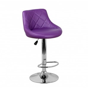 Барный стул Комфорт с мягкой спинкой WX-2396 экокожа фиолетовый во Владикавказе - предосмотр 1