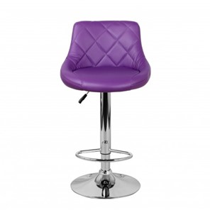 Барный стул Комфорт с мягкой спинкой WX-2396 экокожа фиолетовый во Владикавказе - предосмотр