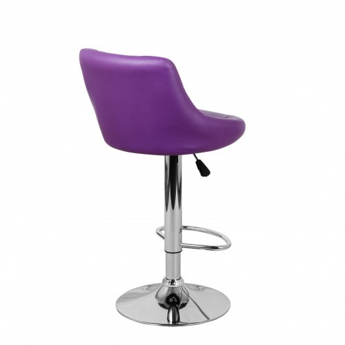 Барный стул Комфорт с мягкой спинкой WX-2396 экокожа фиолетовый во Владикавказе - изображение 4