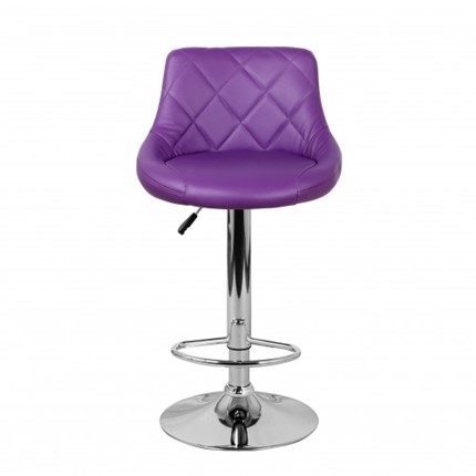 Барный стул Комфорт с мягкой спинкой WX-2396 экокожа фиолетовый во Владикавказе - изображение