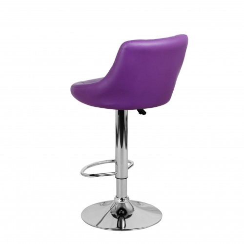 Барный стул Комфорт с мягкой спинкой WX-2396 экокожа фиолетовый во Владикавказе - изображение 6
