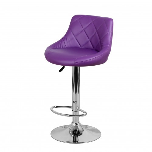 Барный стул Комфорт с мягкой спинкой WX-2396 экокожа фиолетовый во Владикавказе - изображение 8