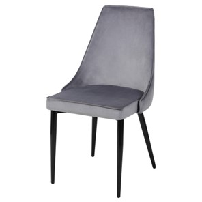 Дизайнерский стул Лорд СРП-071 Эмаль черная Веллюто серый во Владикавказе