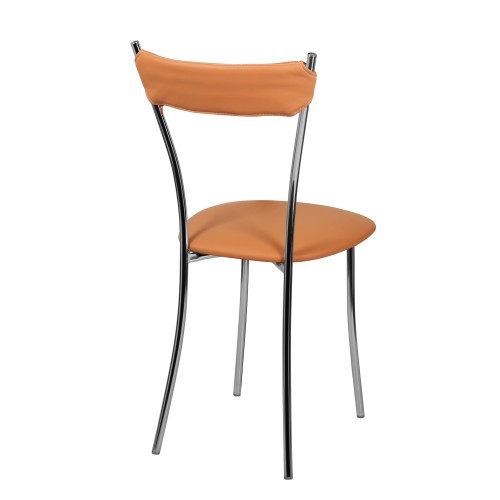 Кухонный стул Хлоя Софт СРП-087С Люкс хром  Экотекс оранжевый во Владикавказе - изображение 4