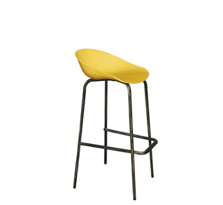 Барный стул SHT-ST19/S29 (желтый/черный муар/золотая патина) во Владикавказе