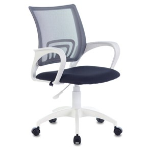 Офисное кресло Brabix Fly MG-396W (с подлокотниками, пластик белый, сетка, темно-серое) 532400 во Владикавказе