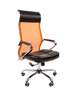 Офисное кресло CHAIRMAN 700 сетка, цвет оранжевый во Владикавказе - предосмотр