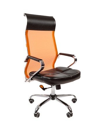 Офисное кресло CHAIRMAN 700 сетка, цвет оранжевый во Владикавказе - изображение