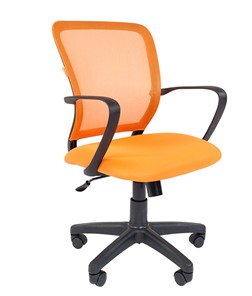 Кресло компьютерное CHAIRMAN 698 black TW, ткань, цвет оранжевый во Владикавказе