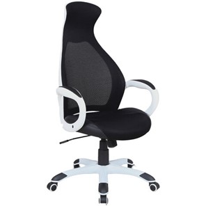 Кресло офисное Brabix Premium Genesis EX-517 (пластик белый, ткань/экокожа/сетка черная) 531573 во Владикавказе