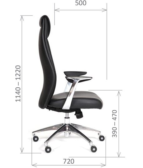 Кресло офисное CHAIRMAN Vista Экокожа премиум черная во Владикавказе - изображение 2
