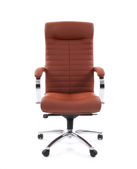 Кресло компьютерное CHAIRMAN 480 Экокожа Terra 111 (коричневая) во Владикавказе - изображение 1