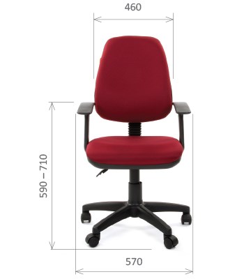 Кресло CHAIRMAN 661 Ткань стандарт 15-11 красная во Владикавказе - изображение 1