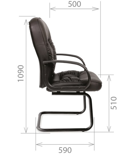 Офисное кресло CHAIRMAN 416V экокожа черная во Владикавказе - изображение 2