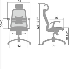 Офисное кресло Samurai S-3.04, синий во Владикавказе - предосмотр 4