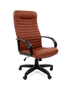 Кресло компьютерное CHAIRMAN 480 LT, экокожа, цвет коричневый во Владикавказе