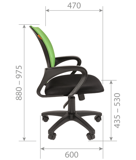 Кресло офисное CHAIRMAN 696 black Сетчатый акрил DW63 темно-серый во Владикавказе - изображение 2