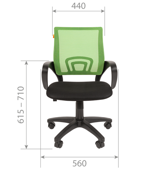 Кресло офисное CHAIRMAN 696 black Сетчатый акрил DW63 темно-серый во Владикавказе - изображение 1