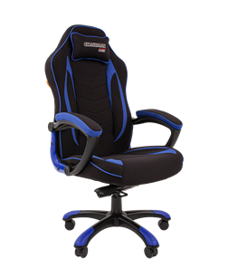 Кресло игровое CHAIRMAN GAME 28 Полиэстер комбинированная ткань синий/черный во Владикавказе