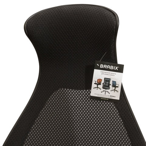 Кресло офисное Brabix Premium Genesis EX-517 (пластик черный, ткань/экокожа/сетка черная)   531574 во Владикавказе - изображение 9