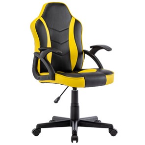 Офисное кресло BRABIX "Shark GM-203", экокожа, черное/желтое, 532514 во Владикавказе