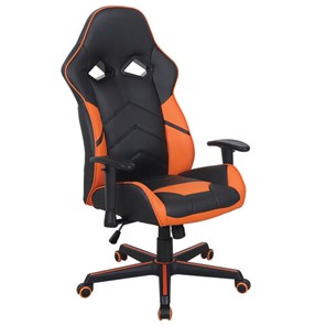 Кресло офисное BRABIX "Storm GM-006", регулируемые подлокотники, экокожа, черное/оранжевое, 532502 во Владикавказе