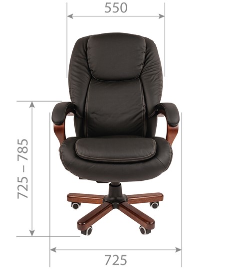 Офисное кресло CHAIRMAN 408 кожа черная во Владикавказе - изображение 1