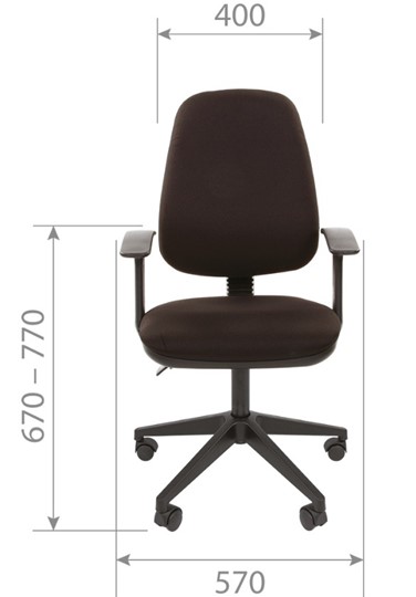 Компьютерное кресло CHAIRMAN 661 Ткань стандарт 15-21 черная во Владикавказе - изображение 3