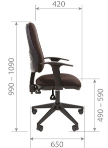 Компьютерное кресло CHAIRMAN 661 Ткань стандарт 15-21 черная во Владикавказе - предосмотр 4
