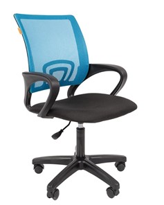 Компьютерное кресло CHAIRMAN 696 black LT, голубое во Владикавказе