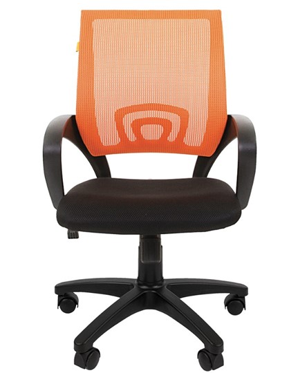 Компьютерное кресло CHAIRMAN 696 black Сетчатый акрил DW66 оранжевый во Владикавказе - изображение 4