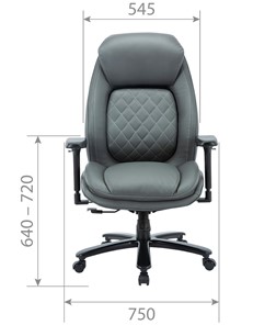 Кресло для руководителя CHAIRMAN CH403, серый, эко кожа во Владикавказе - предосмотр 3