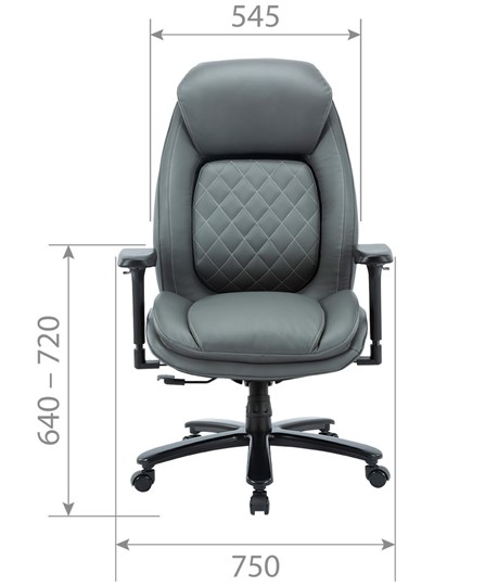 Кресло для руководителя CHAIRMAN CH403, серый, эко кожа во Владикавказе - изображение 3