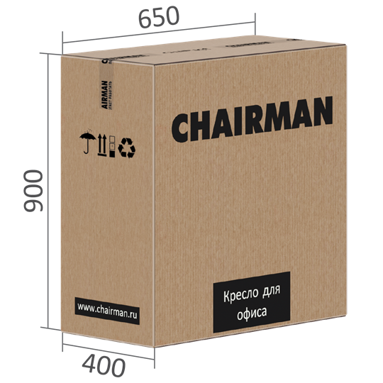 Кресло для руководителя CHAIRMAN CH403, серый, эко кожа во Владикавказе - изображение 5