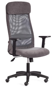 Кресло компьютерное PROFIT PLT флок/ткань, серый, 29/W-12, арт.20537 во Владикавказе