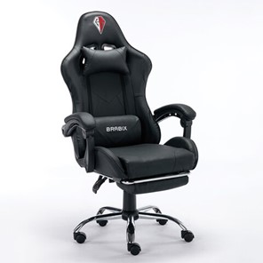 Офисное кресло Brabix RABIX "Dexter GM-135", подножка, две подушки, экокожа, черное, 532800 во Владикавказе