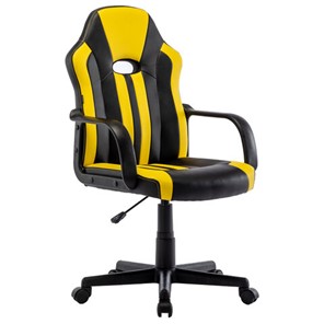 Кресло офисное RABIX "Stripe GM-202", экокожа, черное/желтое, 532510 во Владикавказе
