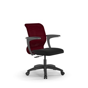 Компьютерное кресло SU-M-4/подл.160/осн.005 бордовый/черный во Владикавказе