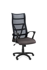 Кресло в офис Топ, сетка/ткань Bahama / черная/серая во Владикавказе