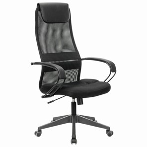 Офисное кресло Brabix Premium Stalker EX-608 PL (ткань-сетка/кожзам, черное) 532090 во Владикавказе