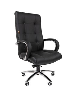 Офисное кресло CHAIRMAN 424 Кожа черная во Владикавказе