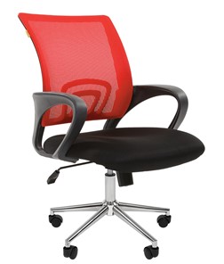 Кресло офисное CHAIRMAN 696 CHROME Сетка TW-69 (красный) во Владикавказе - предосмотр