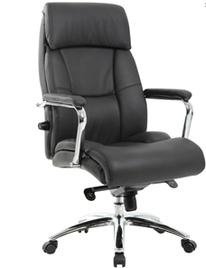 Кресло офисное из натуральной кожи BRABIX PREMIUM "Phaeton EX-502", хром, черное, 530882 во Владикавказе